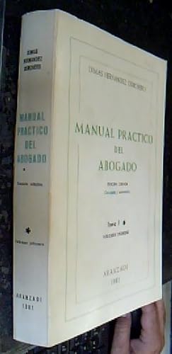 Bild des Verkufers fr Manual prctico del Abogado. Tomo I, volumen I zum Verkauf von Librera La Candela