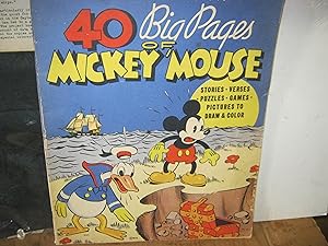 40 Big Pages Of Mickey Mouse Stories Verses Puzzles Games Pictures To Draw And Color. Walt Disney...