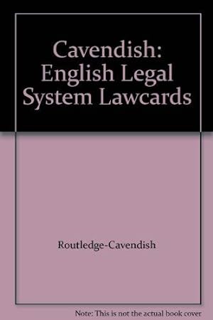Bild des Verkufers fr Cavendish: English Legal System Lawcards zum Verkauf von WeBuyBooks