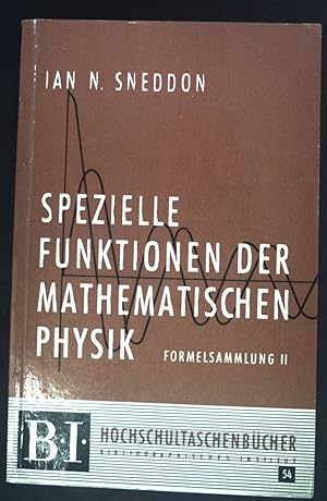 Imagen del vendedor de Mathematische Formelsammlung; Teil: 2., Spezielle Funktionen der mathematischen Physik und Chemie. BI-Hochschultaschenbcher ; Bd. 54 a la venta por books4less (Versandantiquariat Petra Gros GmbH & Co. KG)