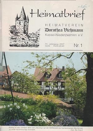 Bild des Verkufers fr Heimatbrief. Vereinszeitschrift des Heimatvereins "Dorothea Viehmann". 51. Jahrgang, 2007, Nr. 1. zum Verkauf von Schrmann und Kiewning GbR