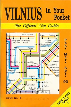 Imagen del vendedor de Vilnius in your Pocket. The official City Guide. Feb., Mar., Apr. 1993. Issue no. 5. a la venta por Schrmann und Kiewning GbR