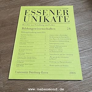 Bild des Verkufers fr Essener Unikate. Berichte aus Forschung und Lehre. Heft 24 (Bildungswissenschaften). zum Verkauf von nebenmond