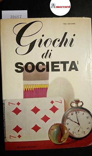 Immagine del venditore per Cecchini Tina, Giochi di societ, De Vecchi, 1966 venduto da Amarcord libri