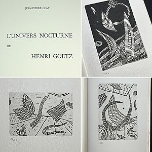Seller image for L'Univers Nocturne de Henri Goetz. dition originale. 1 des 47 de tte avec 3 gravures. for sale by Librairie  la Demi-Lune