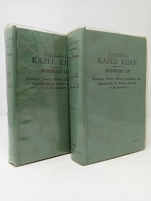 Bild des Verkufers fr Fatawa-I-Kazee Khan relating to Mahomedan Law. 2 volumes. zum Verkauf von ROBIN SUMMERS BOOKS LTD