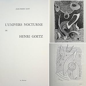 Seller image for L'Univers Nocturne de Henri Goetz. dition originale. 1 des 100 exemplaires avec deux dessins de Henri Goetz reproduits. for sale by Librairie  la Demi-Lune