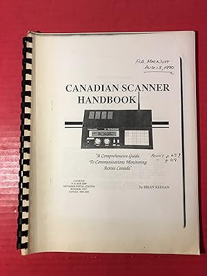Image du vendeur pour Canadian Scanner Handbook: A Comprehensive Guide To Communications Monitoring across Canada mis en vente par COVENANT HERITAGE LIBRIS
