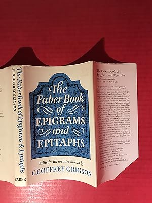 Seller image for The Faber Book of Epigrams and Epitaphs for sale by COVENANT HERITAGE LIBRIS