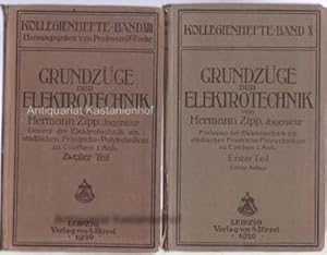 Bild des Verkufers fr zwei(2) Bnde: Grundzge der Elektrotechnik,1.Band: Erster Teil, mit 123 in den Text eingedruckten Abbildungen, zweite Auflage. Kollegienhefte HIER: Band X(10), zum Verkauf von Antiquariat Kastanienhof