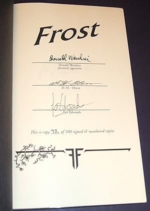 Image du vendeur pour Frost Includes 38 page Three Mysteries mis en vente par biblioboy