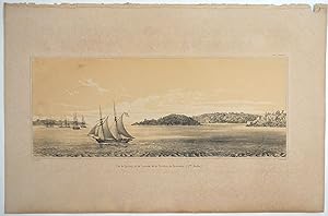 Vue de Sydney et de l'entree de la riviere de Paramatta [sic]. [A two view panorama of Sydney Har...