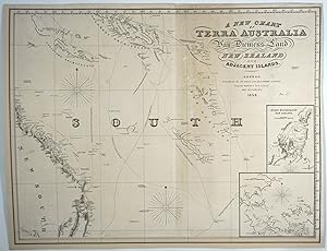 A New Chart of Terra Australia, Van Diemen's Land, New Zealand and Adjacent Islands. London Publi...
