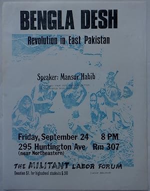 Seller image for Bangla Desh. Revolution in East Pakistan Event Handbill/flier for sale by Mare Booksellers ABAA, IOBA