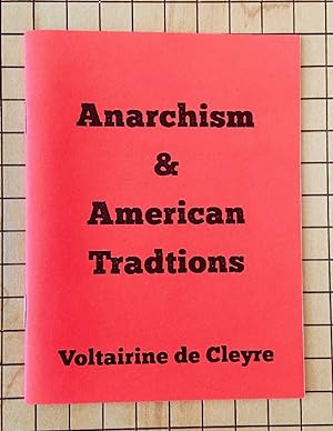 Bild des Verkufers fr Anarchism & American Traditions zum Verkauf von Last Word Books