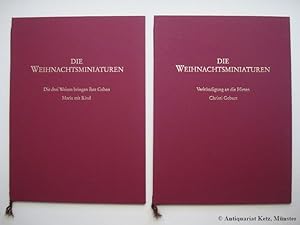 Das Perikopenbuch Heinrich II. Die Weihnachtsminiaturen. Zwei Mappen mit jeweils zwei Faksimile-D...