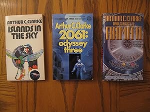 Arthur C. Clarke Three (3) Paperback Book Lot, including: Rama II; 2061: Odyssey Three, and; Isla...