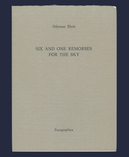 Bild des Verkufers fr Six and One Remorses for the Sky and other poems. zum Verkauf von Jeff Maser, Bookseller - ABAA