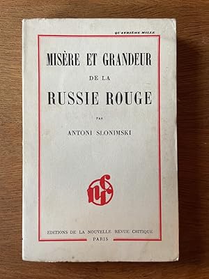 Seller image for Misre et grandeur de la Russie rouge for sale by Librairie des Possibles