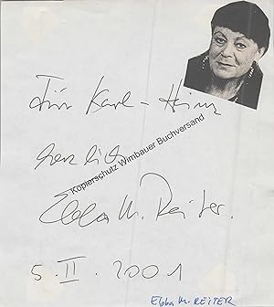 Original Autogramm Ebba M. Reiter /// Autogramm Autograph signiert signed signee