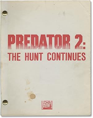 Bild des Verkufers fr Predator 2 [Predator 2: The Hunt Continues] (Original screenplay for the 1990 film) zum Verkauf von Royal Books, Inc., ABAA