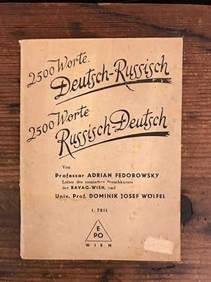 Imagen del vendedor de 2500 Worte Deutsch-Russisch - 2500 Worte Russisch-Deutsch, 1. Teil a la venta por Antiquariat Liber Antiqua