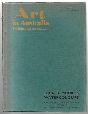 Imagen del vendedor de Art In Australia. Third Series. Number Fifty-Two. John D. Moore's Watercolours. a la venta por City Basement Books