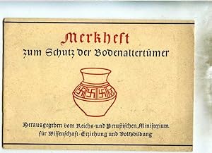 Imagen del vendedor de Merkheft zum Schutz der Bodenaltertmer a la venta por Schueling Buchkurier