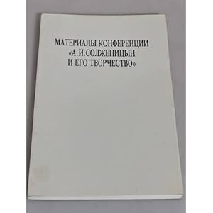 Bild des Verkufers fr Materialy konferentsii A. I. Solzhenitsyn i ego tvorchestvoNr. zum Verkauf von ISIA Media Verlag UG | Bukinist