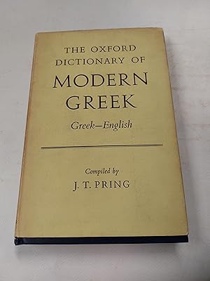 Seller image for The Oxford Dictionary of modern Greek (Greek-English) for sale by Cambridge Rare Books