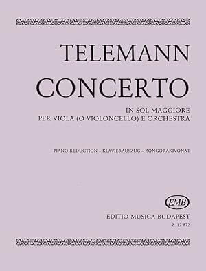 Bild des Verkufers fr Concerto in sol maggiore per viola e orchestra fr Viola und Klavier zum Verkauf von moluna