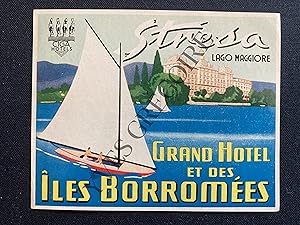 GRAND HOTEL-ILES BORROMEES-STRESA-ETIQUETTE D'HOTEL