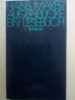 Imagen del vendedor de Augenblicke - Ein Lesebuch a la venta por Versandantiquariat Jena