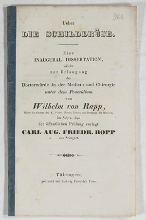 Seller image for Ueber die Schilddrse. Diss. for sale by Antiq. F.-D. Shn - Medicusbooks.Com