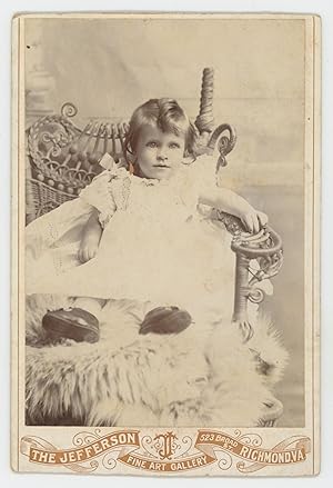 Cabinet Card Portrait of a Child, Identified as Captain David Dewey Hock, One Year Old