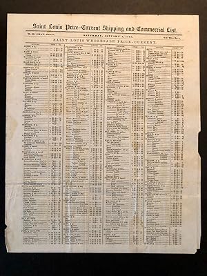 Saint Louis Price-Current Shipping and Commercial List. Vol. VI - No. 1