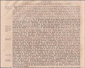 Highland Services Act 1715 c. 54. An Act for the more effectual securing the Peace of the Highlan...