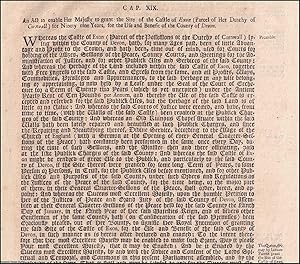 Lease of Exeter Castle Act 1710 c. 19. An Act to enable Her Majesty to grant the Site of the Cast...