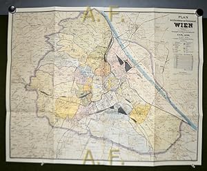 Plan der k. k. Reichshaupt- und Residenzstadt Wien im Maße 1 : 25.000, hrsg. Stadtbauamtes von Ca...