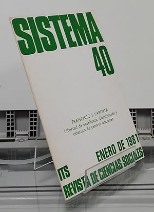 Seller image for Libertad de enseanza. Constitucin y estatuto de centros docentes (separata de Sistema 40) for sale by Librera Dilogo