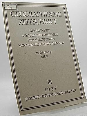 Image du vendeur pour Geografische Zeitschrift 43. Jahrgang 1. Heft. mis en vente par Antiquariat Unterberger