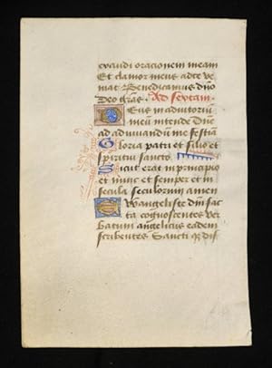 15th century manuscript leaf on Vellum