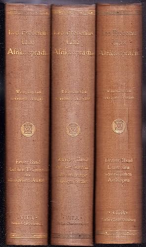 Immagine del venditore per Und Afrika sprach.Wissenschaftlich erweiterte Ausgabe des Berichts ber den Verlauf der dritten Reiseperiode der Deutschen Inner-Afrikanischen Forschungsexpedition in den Jahren 1910 - 1912. Drei Bnde venduto da Graphem. Kunst- und Buchantiquariat