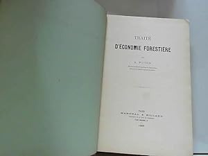 Bild des Verkufers fr Trait d'conomie forestire, par A. Puton zum Verkauf von JLG_livres anciens et modernes