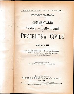 Commentario del Codice e delle Leggi di Procedura Civile, vol. 3°