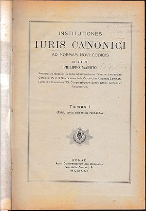 Institutiones Iuris Canonici ad norman novi codicis, tomo I.