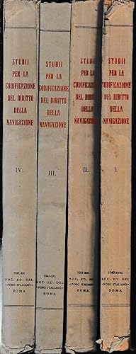 Studii per la codificazione del diritto della navigazione, 4 volumi.
