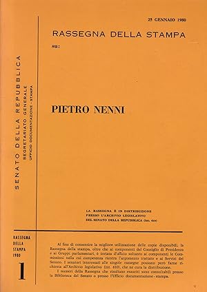 Rassegna della stampa su: Pietro Nenni, n. 1.