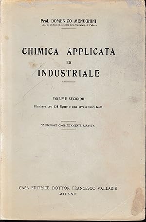 Immagine del venditore per Chimica applicata ed industriale, vol. 2. venduto da librisaggi