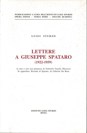 Lettere a Giuseppe Spataro (1922-1959)